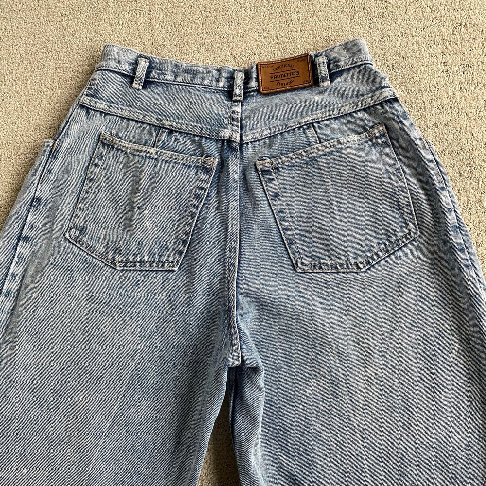 🔥VTG Palmetto’s Acid Wash Tapered Leg High Waist Crease Mom’s Jeans Waist 28” - Picture 5 of 16